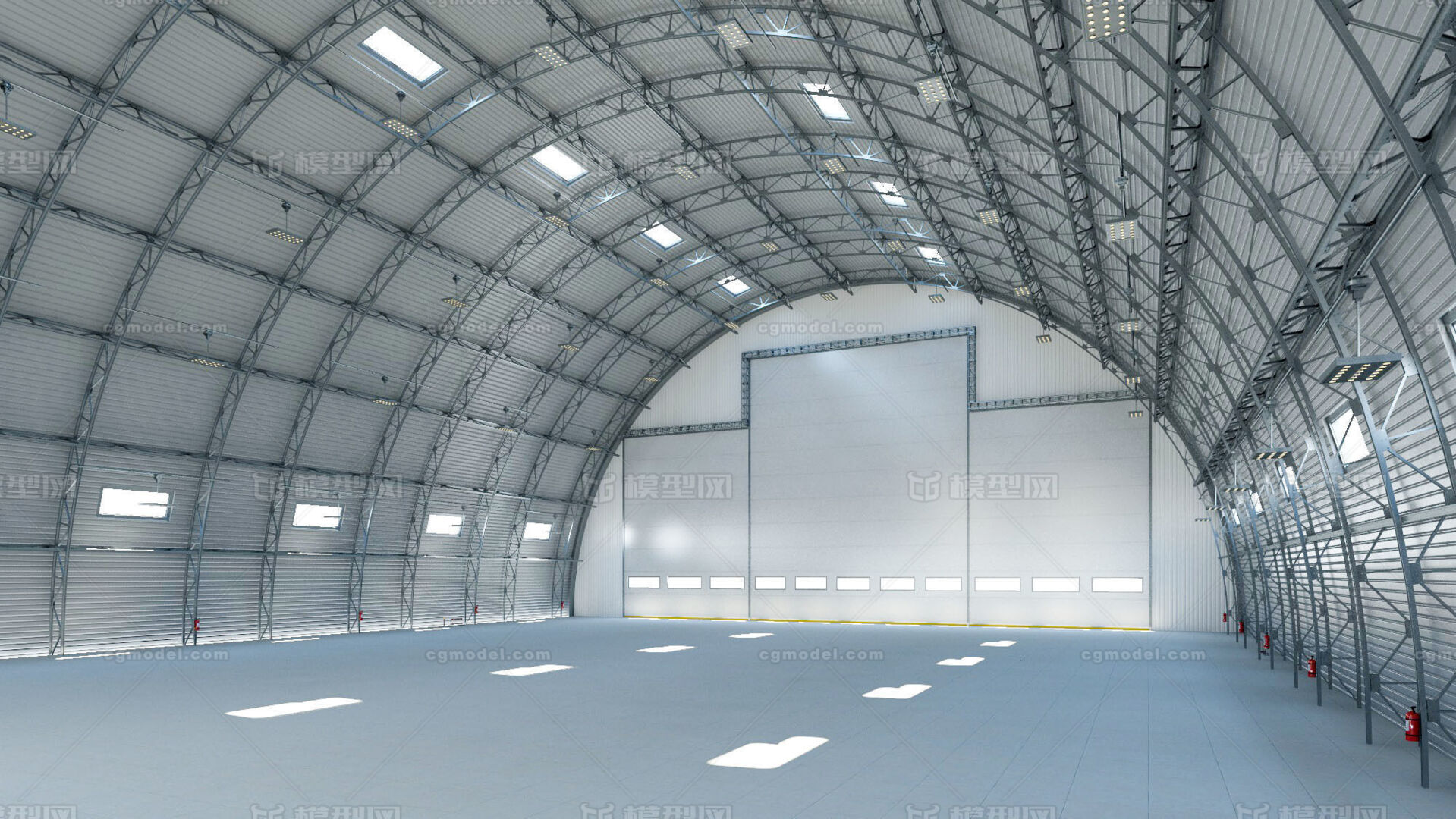 飞机维修 机库模型-现代场景模型库-3ds Max(.max)模型下载-cg模型网