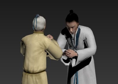 古代老头 古代先生模型-老人-男模型库-3ds Max(.max)模型下载-cg模型网