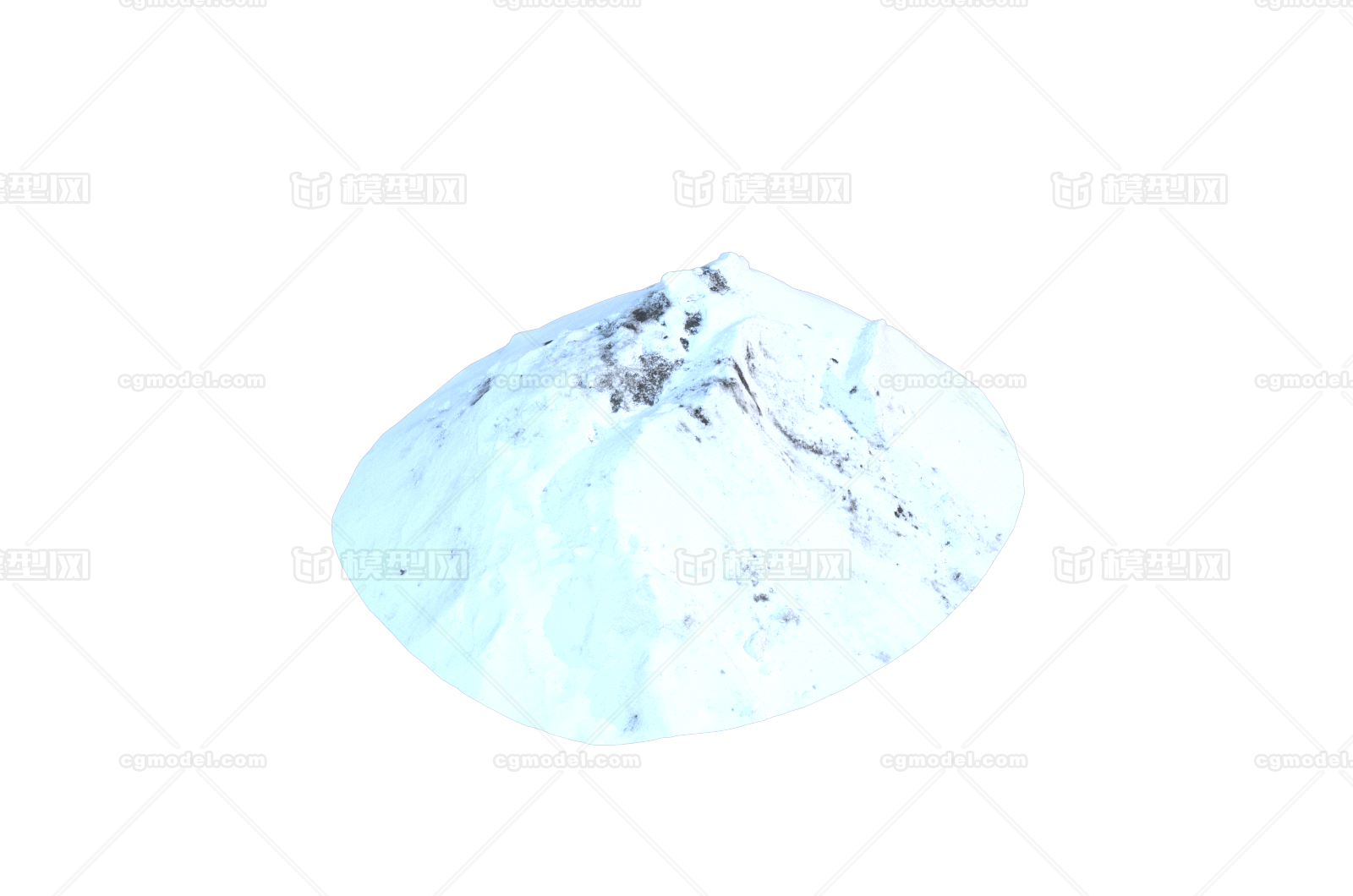 没有树的雪山场景模型构造模型-地形模型库-3ds Max(.max)模型下载-cg模型网