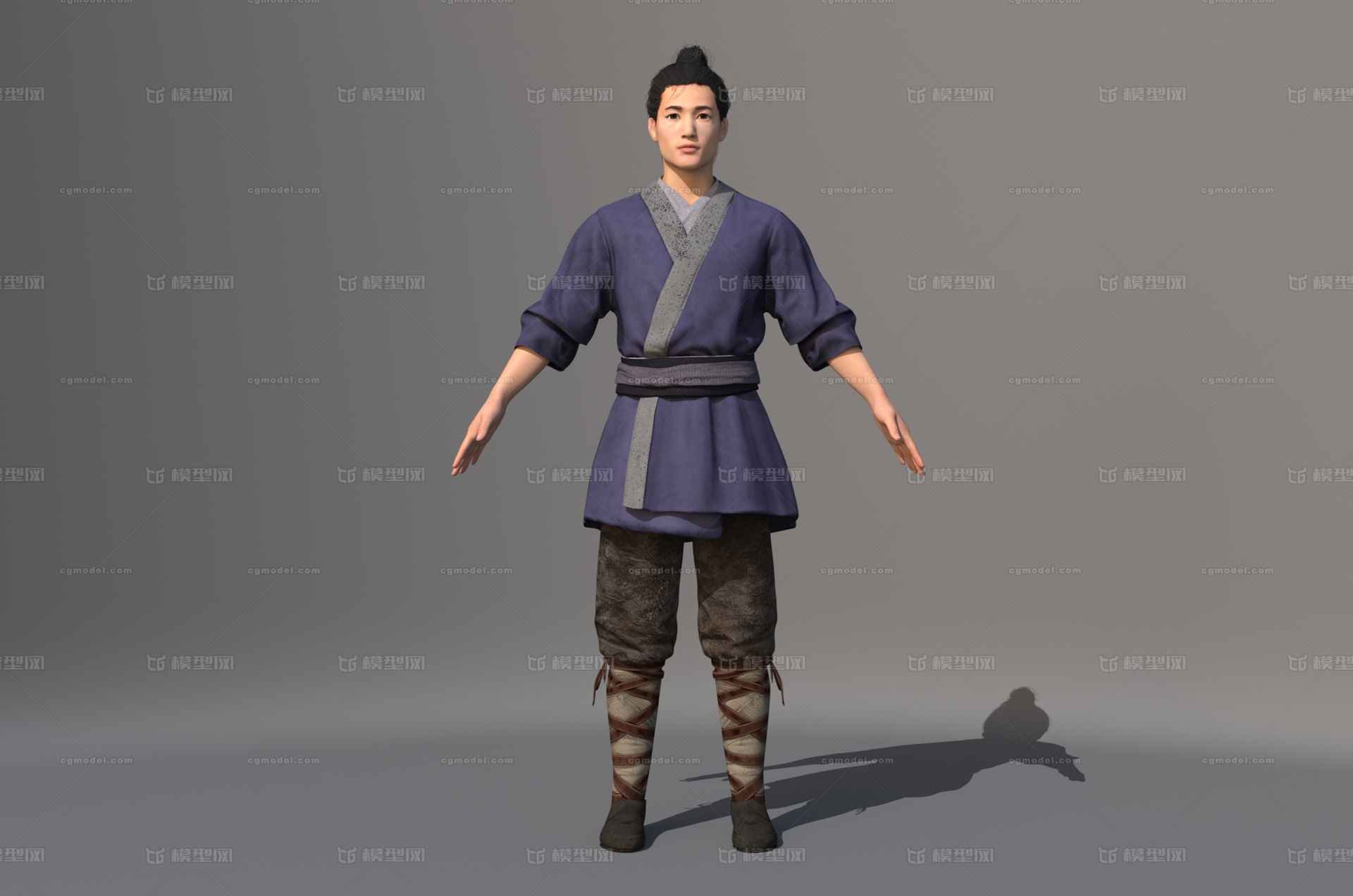 古代男人 书生模型-男人模型库-Maya(.ma/.mb)模型下载-cg模型网