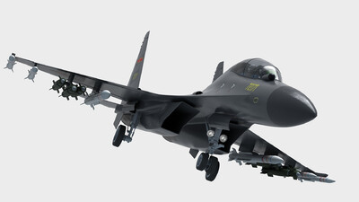 中国空军歼16多用途战斗机 j-16模型-军用飞机模型库-FBX(.fbx)模型下载-cg模型网