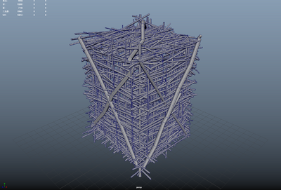 木笼 笼子模型-历史建筑模型库-Maya(.ma/.mb)模型下载-cg模型网