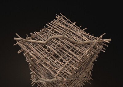 木笼 笼子模型-历史建筑模型库-Maya(.ma/.mb)模型下载-cg模型网
