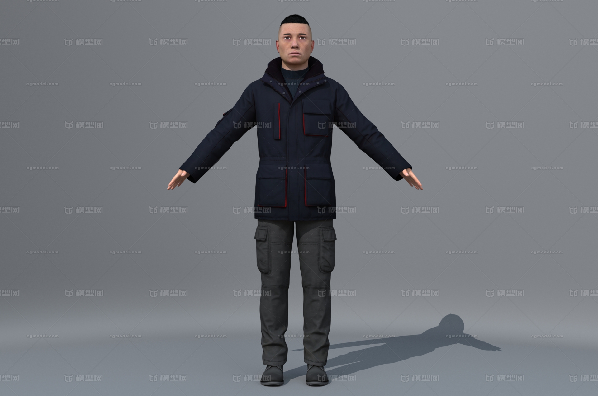 现代写实男人 虚拟人物模型-男人模型库-Maya(.ma/.mb)模型下载-cg模型网