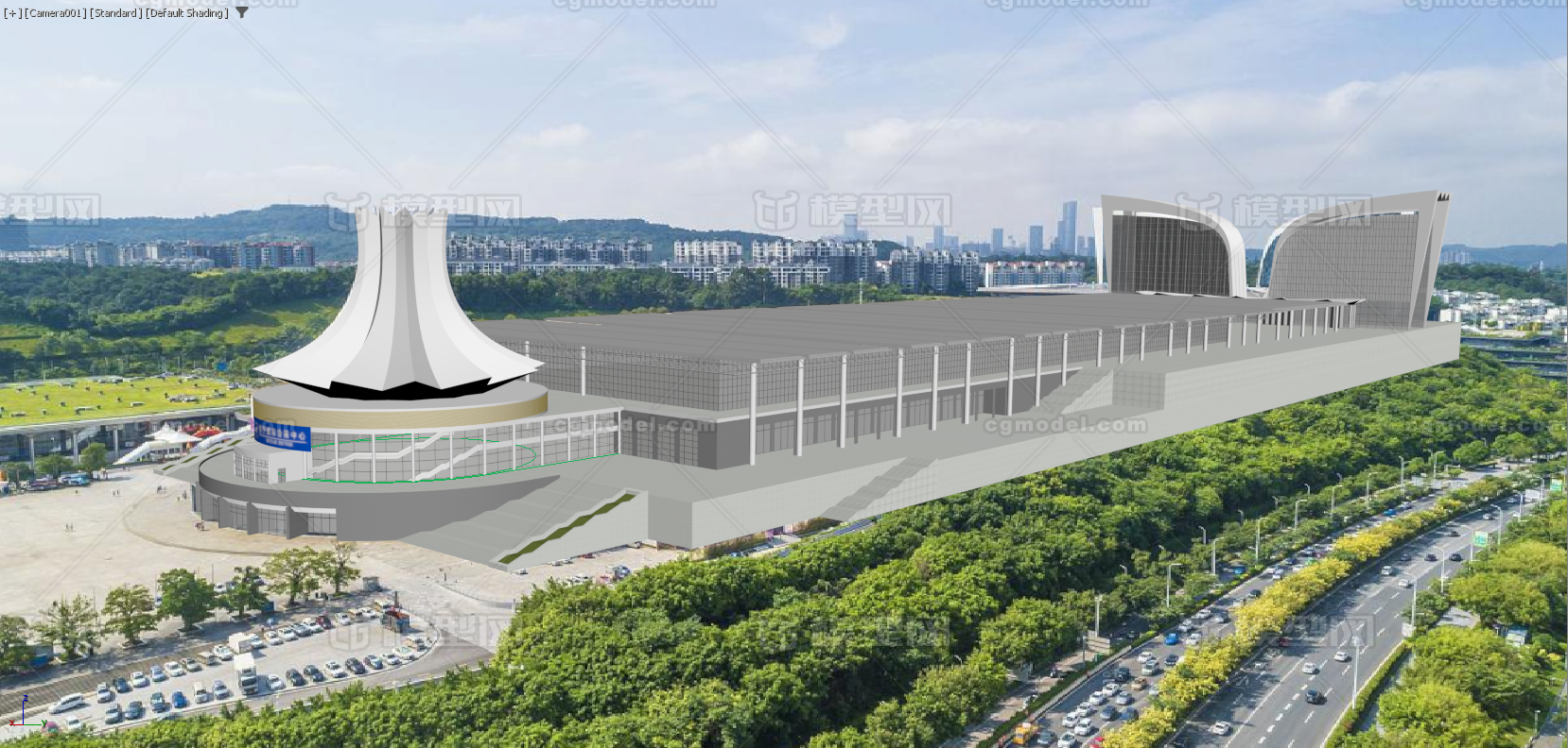 广西南宁会展中心 南宁会展豪生大酒店模型-现代场景模型库-3ds Max(.max)模型下载-cg模型网