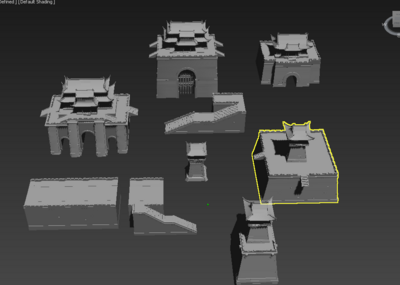 古代建筑城门水塔哨塔模型-历史建筑模型库-3ds Max(.max)模型下载-cg模型网