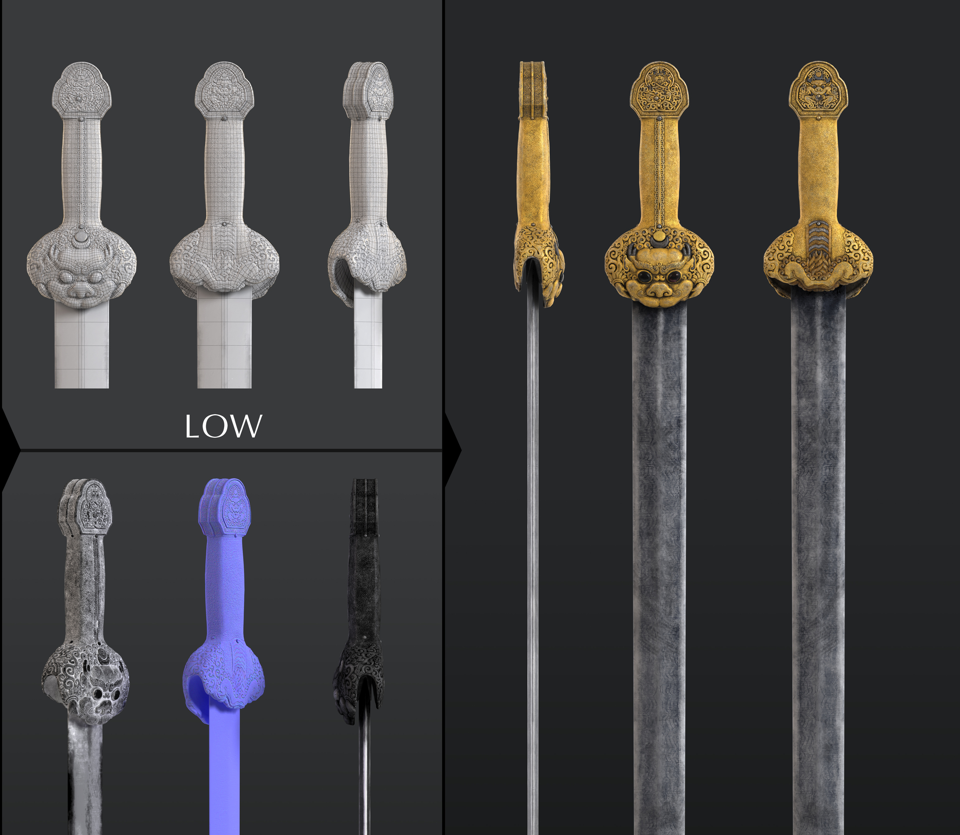 永乐宝剑 宝剑 明剑模型 - 游戏/影视/动画 - 作品模型 - CG模型网