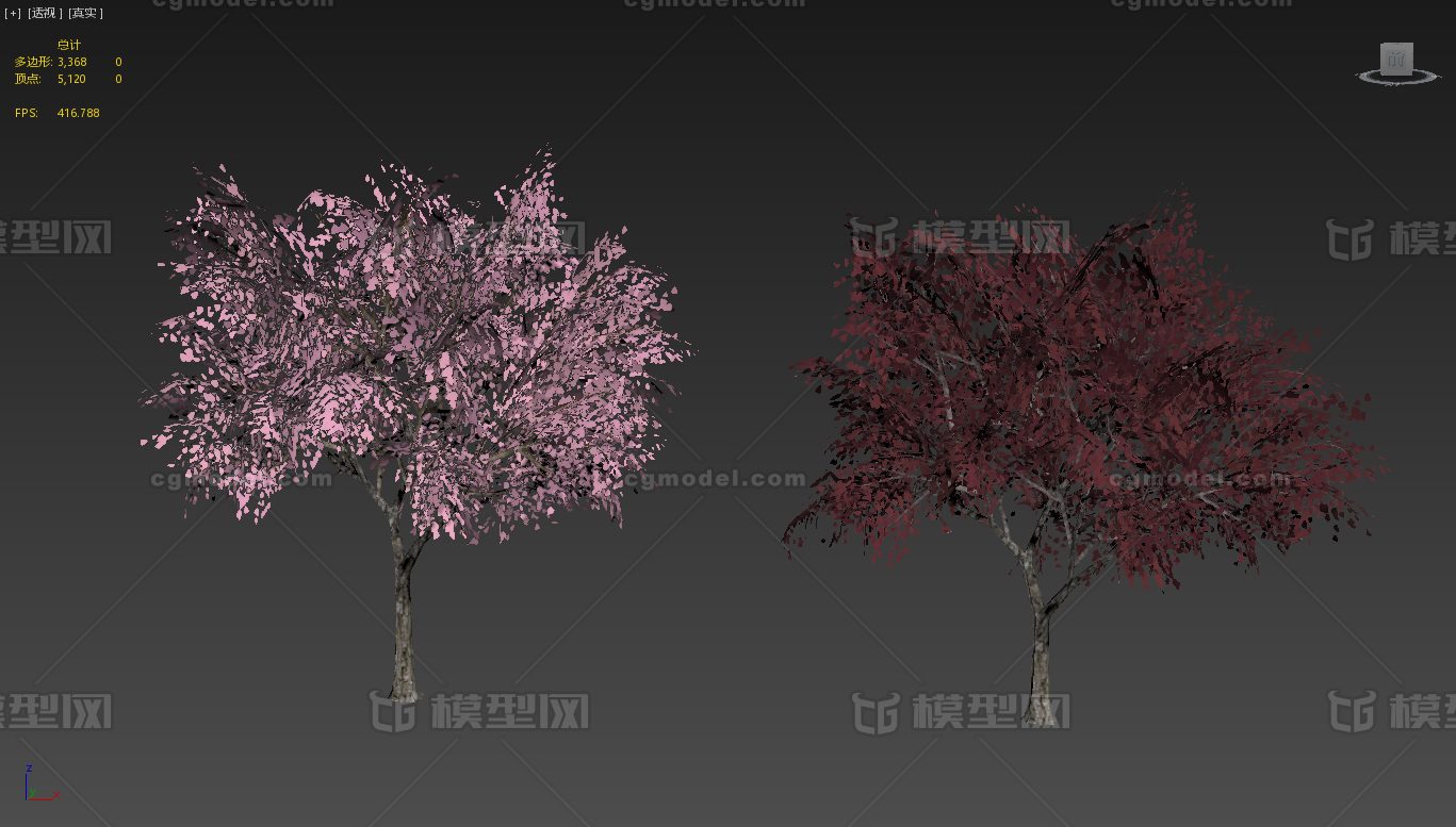 UnityUE树木 宫粉紫荆模型-自然场景模型库-3ds Max(.max)模型下载-cg模型网