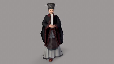 弁 冠 古代帝王 大臣 古代臣子 古代文臣 秦汉人物 模型-男人模型库-Substance Painter(.spp/.sbsar)模型下载 ...