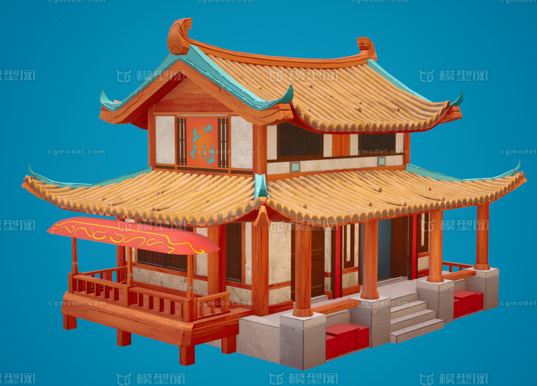 次世代PBR 古城模型-历史建筑模型库-Maya(.ma/.mb)模型下载-cg模型网