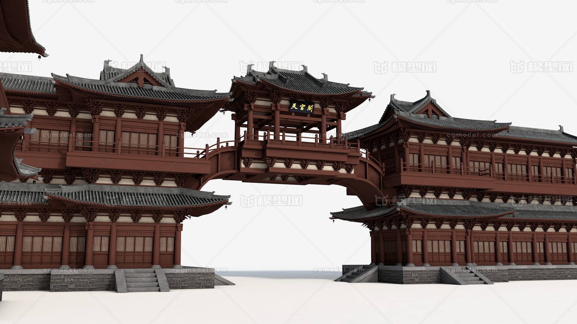 天宫阁 C4D高模模型-历史建筑模型库-Cinema 4D(.c4d)模型下载-cg模型网