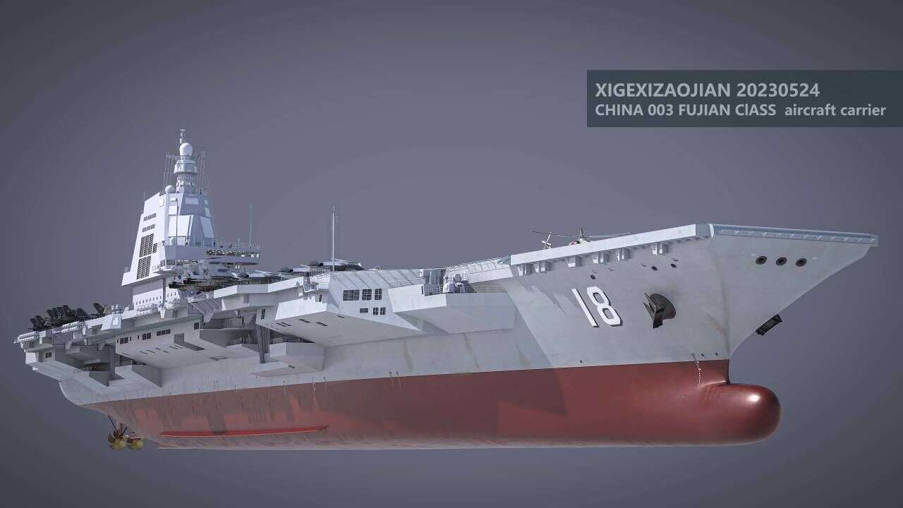 003福建舰，航空母舰CG动画！模型 - 游戏/影视/动画 - 作品模型 - CG模型网