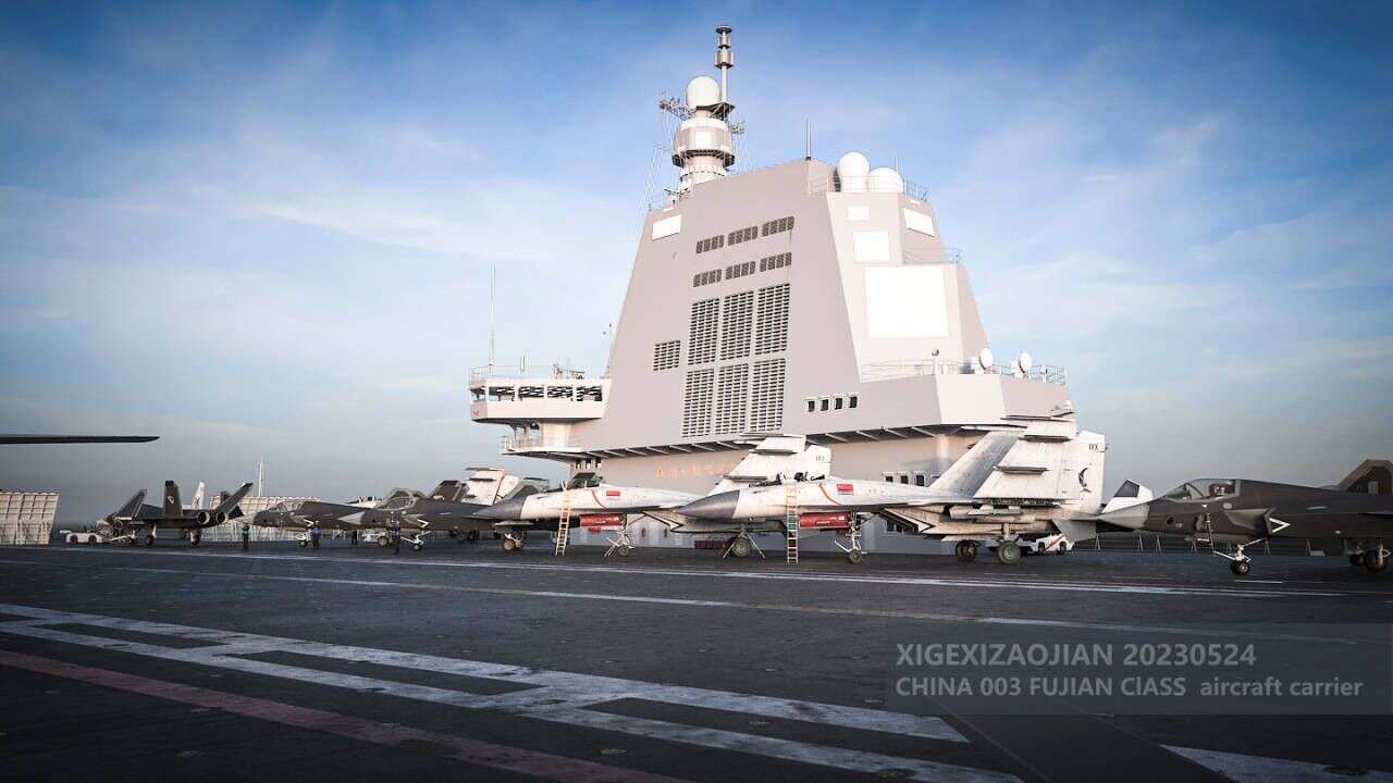 003福建舰，航空母舰CG动画！模型 - 游戏/影视/动画 - 作品模型 - CG模型网
