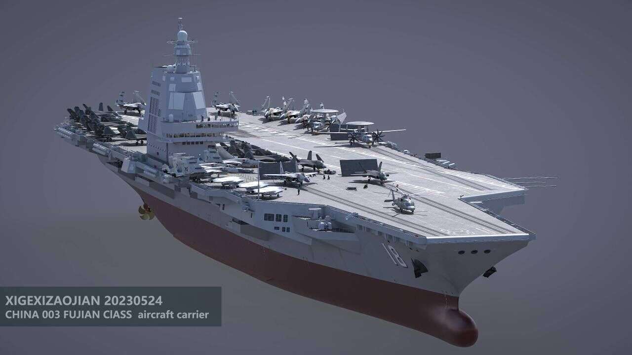 003福建舰，航空母舰CG动画！模型 - 游戏/影视/动画 - 作品模型 - CG模型网