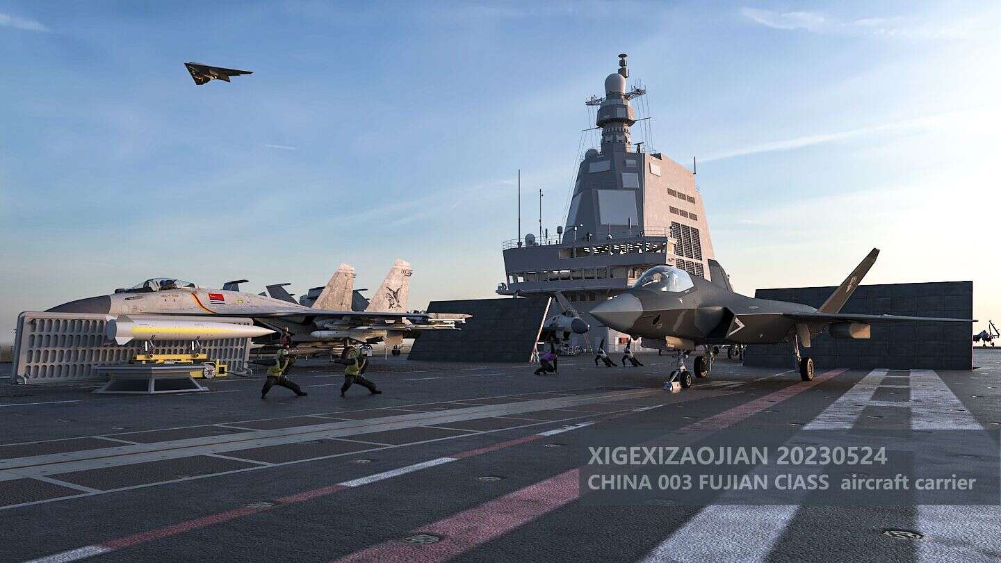 003福建舰，航空母舰CG动画！模型 - 游戏/影视/动画 - 作品模型 - CG模型网