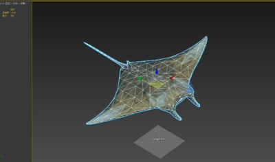 卡通 魔鬼鱼模型-鱼类模型库-FBX(.fbx)模型下载-cg模型网