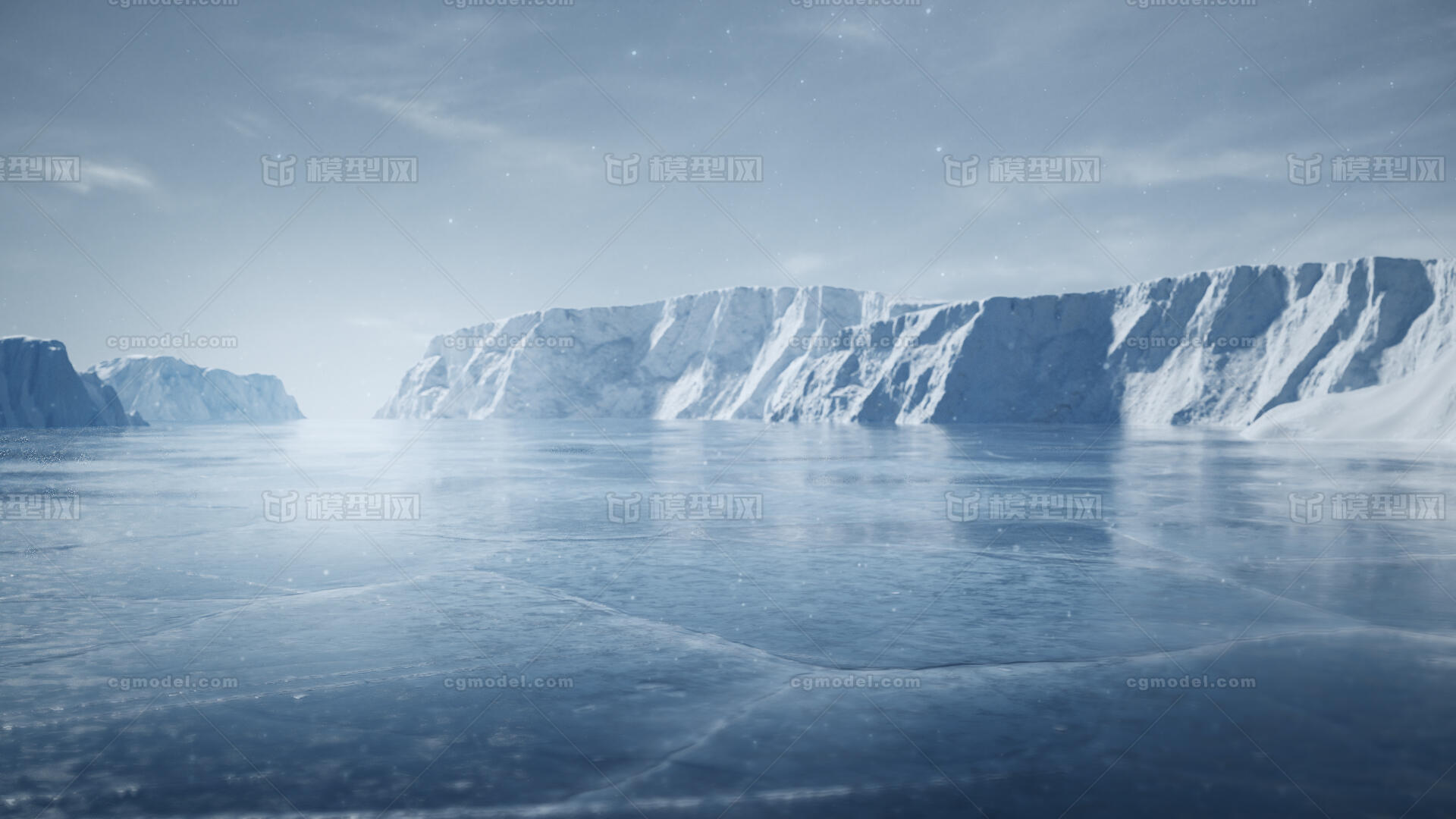 写实冰川场景 三维冰山模型-自然场景模型库-Cinema 4D(.c4d)模型下载-cg模型网