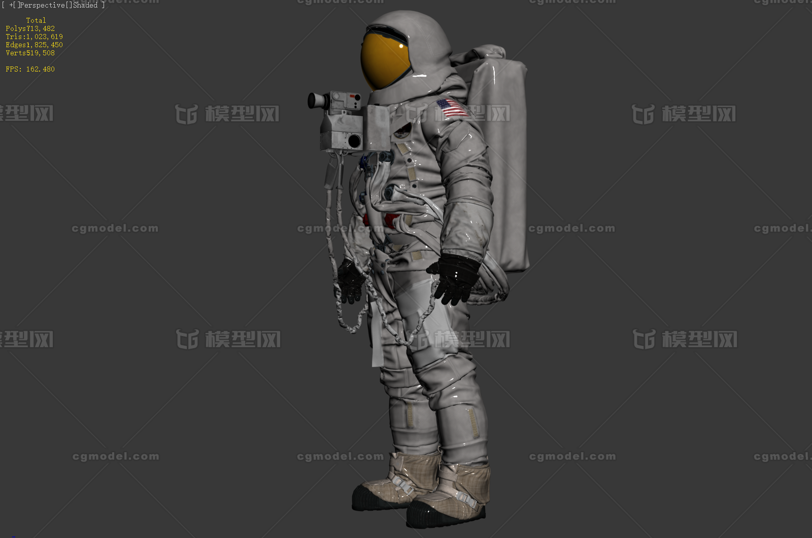 阿波罗宇航服 NASA美国国家航空航天局宇航服模型-其他航天设施模型库-3ds Max(.max)模型下载-cg模型网