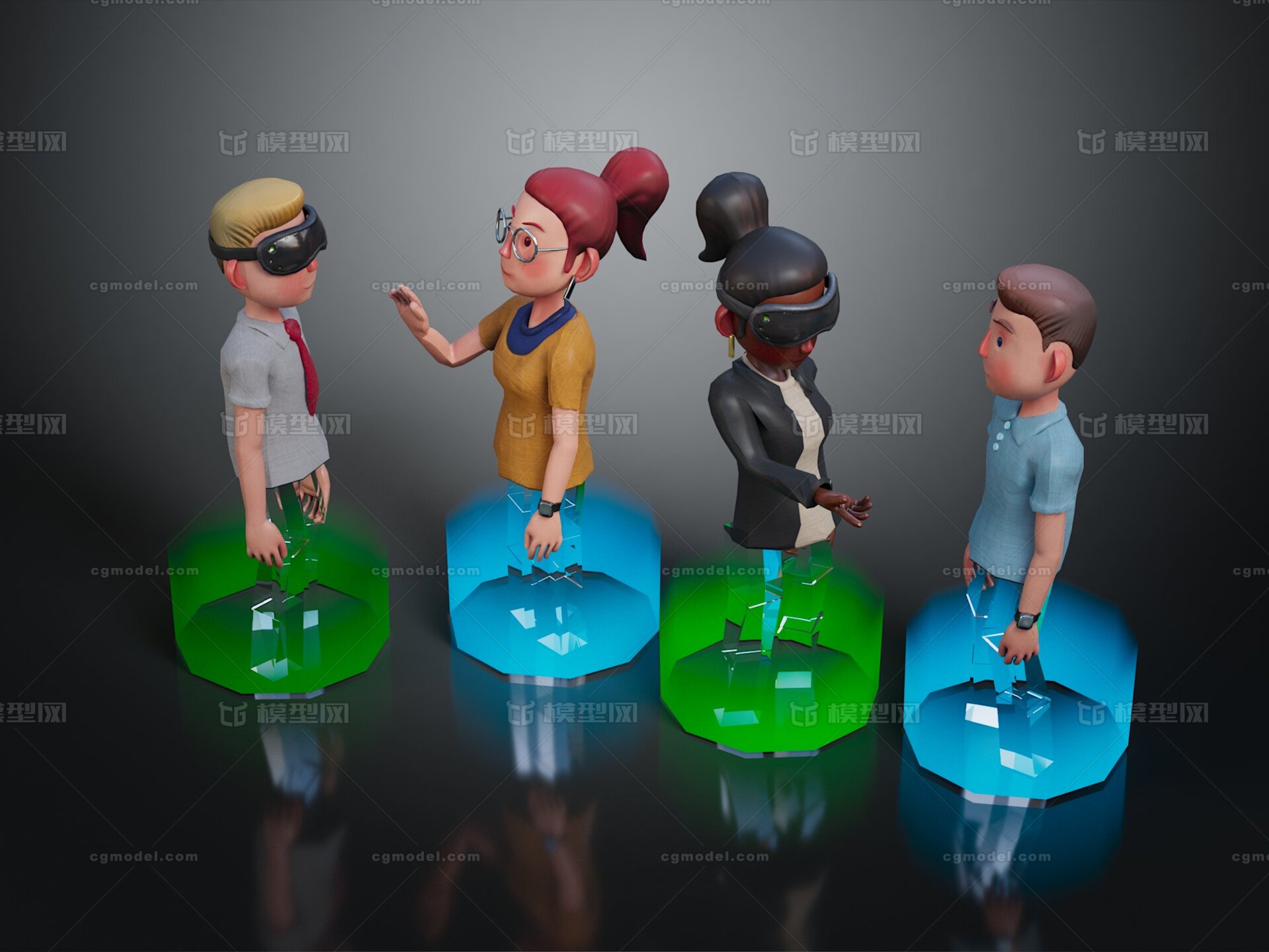 VR 卡通VR人模型-其他模型库-3ds Max(.max)模型下载-cg模型网