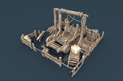 卡通 攻城车制造工坊模型-场景部件模型库-FBX(.fbx)模型下载-cg模型网