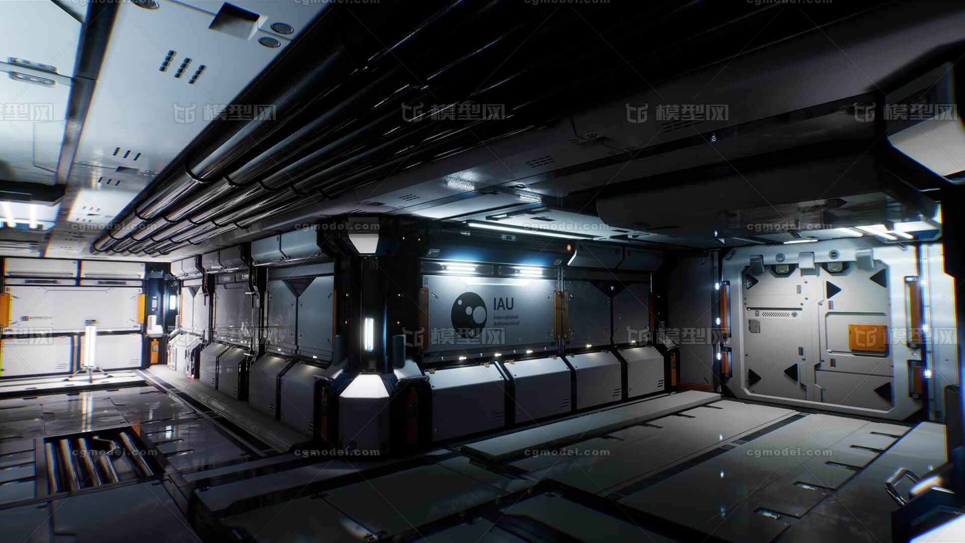 未来科幻 走廊过道模型-科幻场景模型库-Unreal Engine模型下载-cg模型网