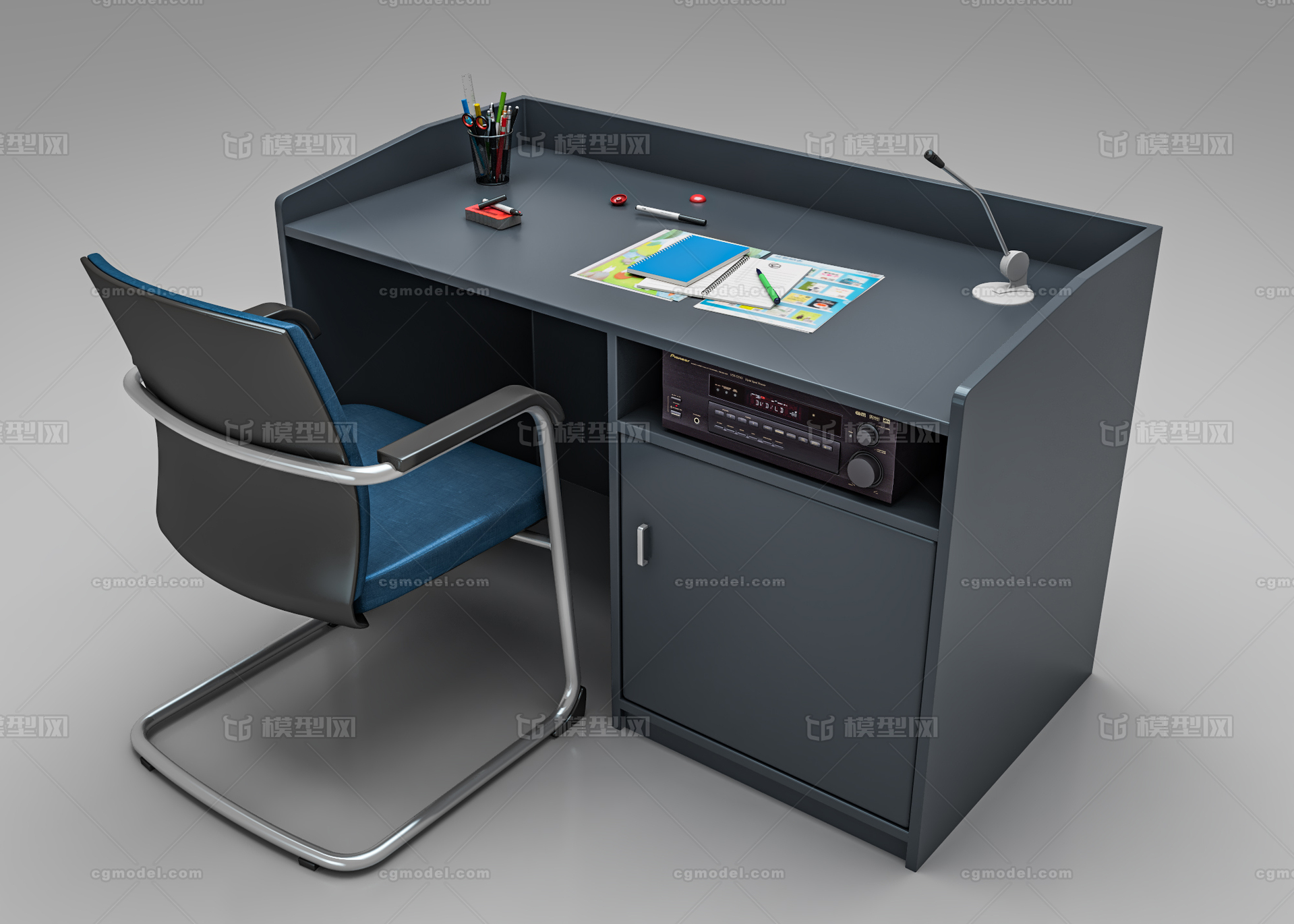 讲台 讲桌模型-桌椅模型库-3ds Max(.max)模型下载-cg模型网