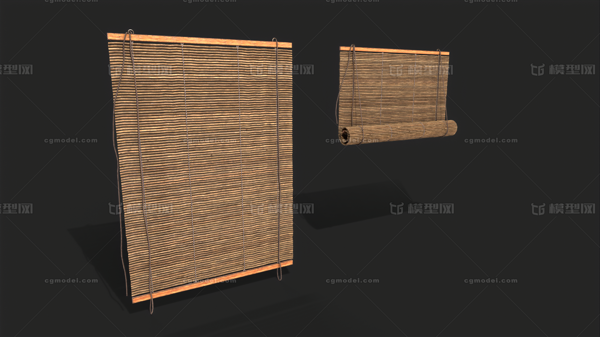 百叶窗 竹帘模型-家居装饰模型库-3ds Max(.max)模型下载-cg模型网