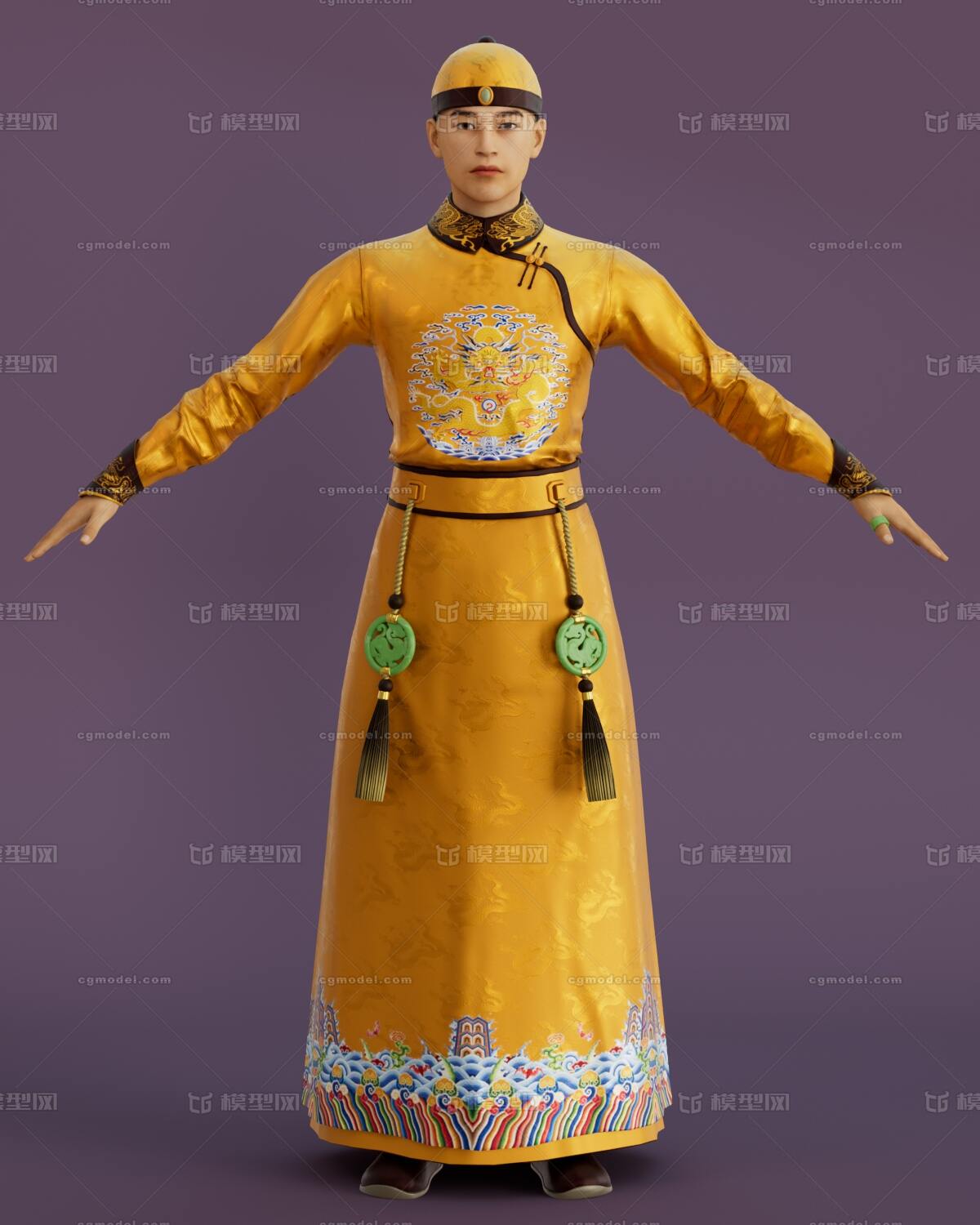 清朝皇帝 皇上模型-男人模型库-其他模型下载-cg模型网