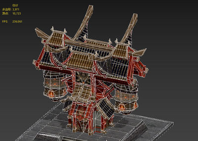 中国古代建筑 屋模型-古代场景模型库-3ds Max(.max)模型下载-cg模型网