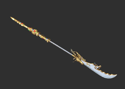 青龙偃月刀 关刀模型-冷兵器模型库-FBX(.fbx)模型下载-cg模型网
