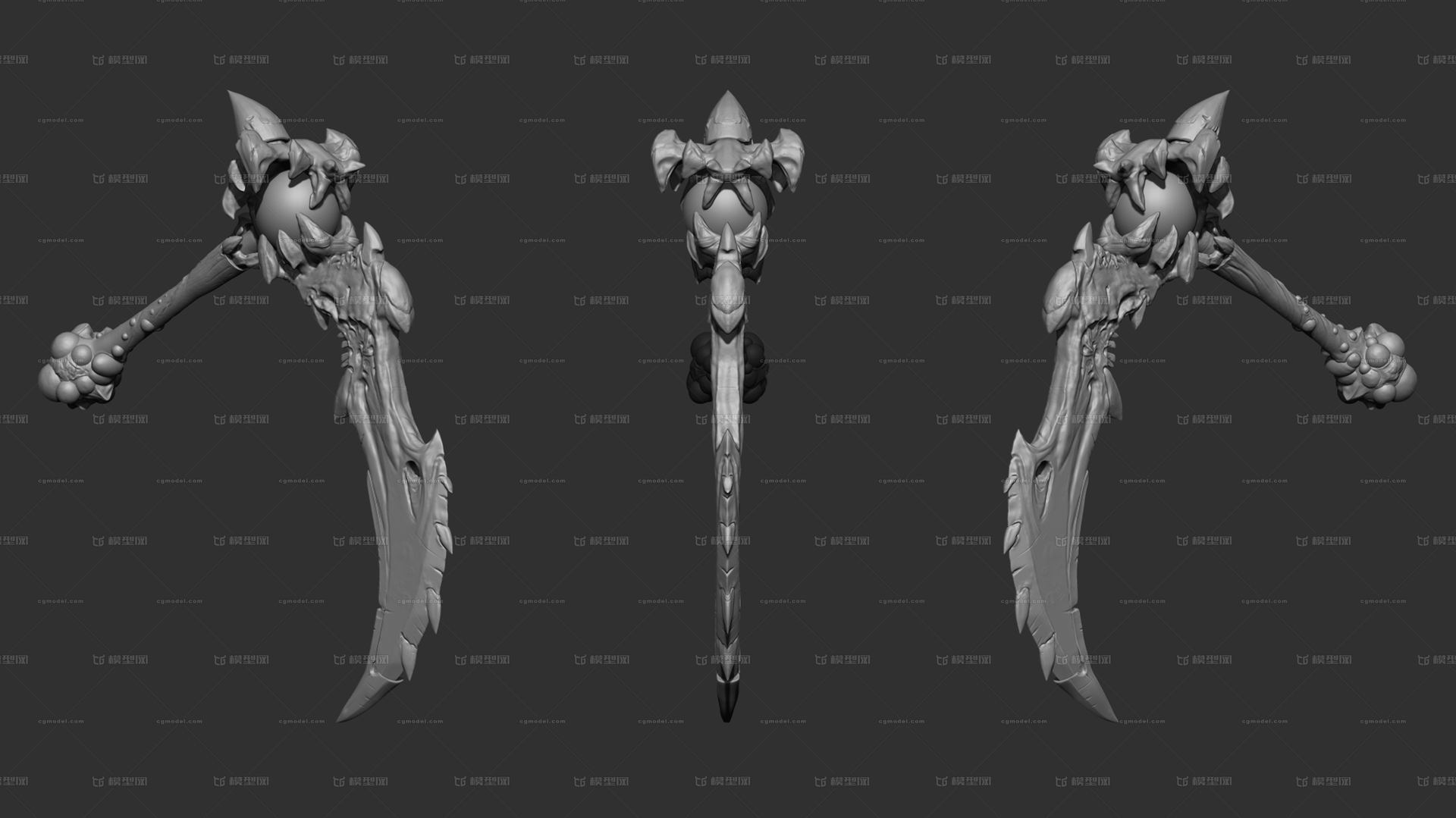 高模 死神镰刀模型-冷兵器模型库-Zbrush(.ztl/.zbp)模型下载-cg模型网