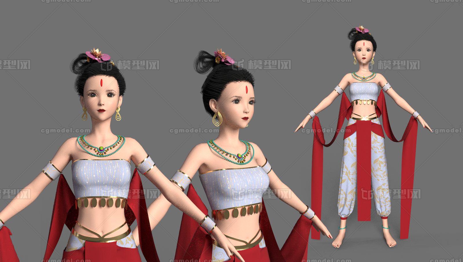 古代美女 古代女人模型-女人模型库-FBX(.fbx)模型下载-cg模型网