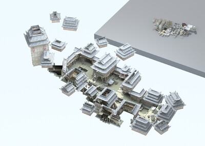 古代建筑3dmax 河道古建模型-场景部件模型库-FBX(.fbx)模型下载-cg模型网