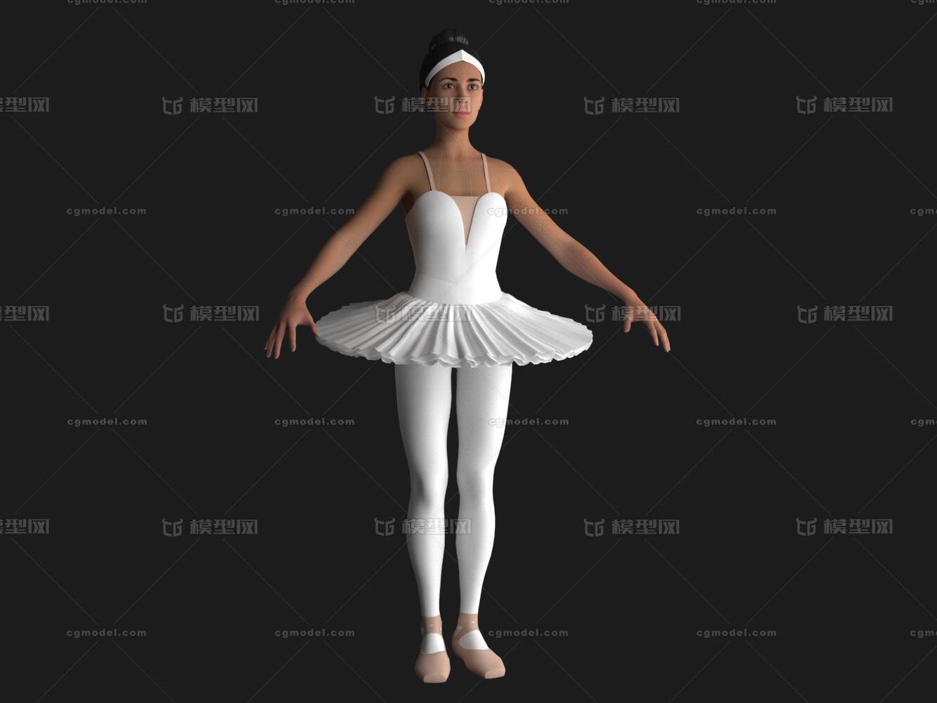 芭蕾 女芭蕾舞者模型-女人模型库-3ds Max(.max)模型下载-cg模型网