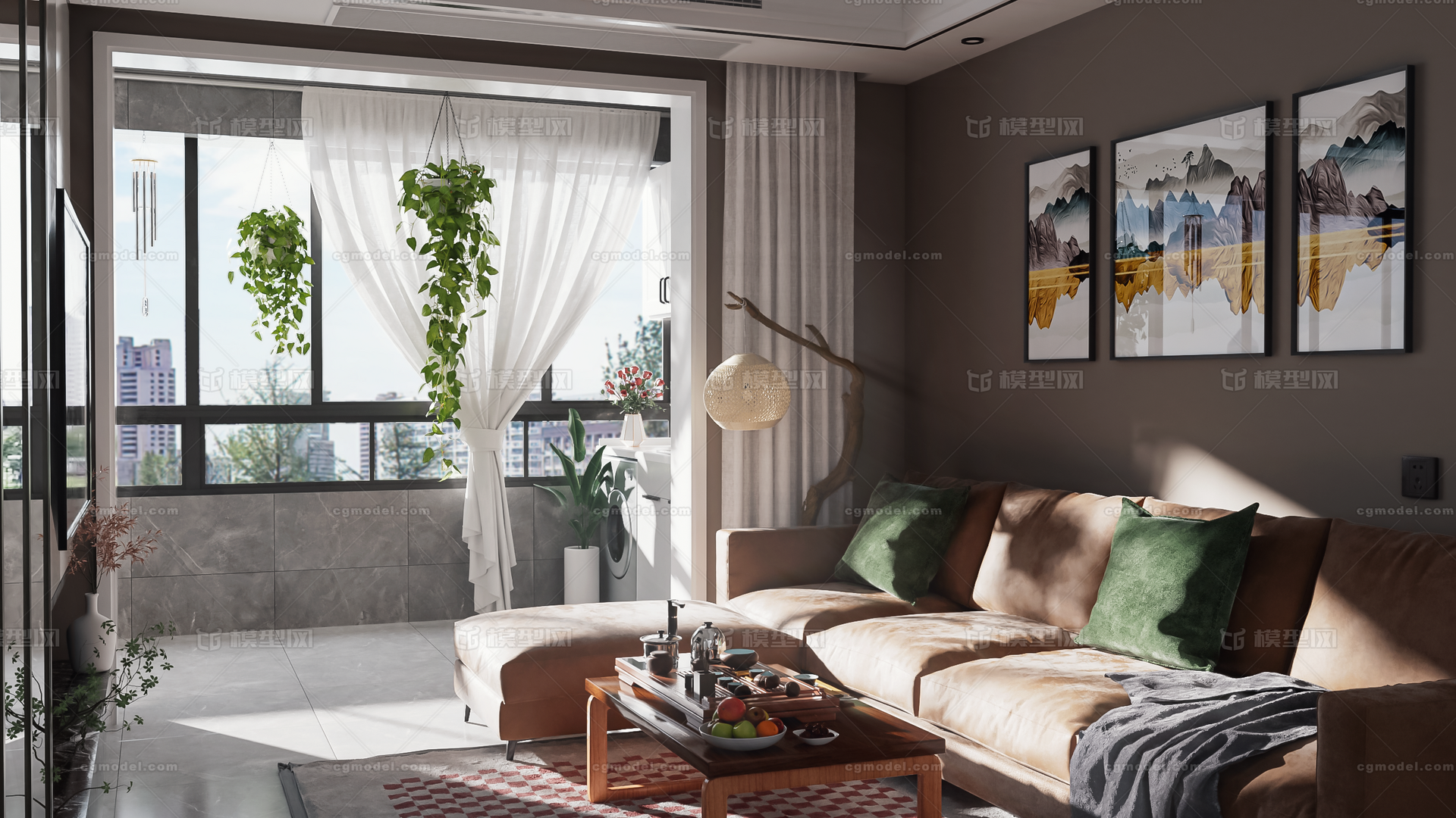 室内场景 客厅模型模型-客厅模型库-Cinema 4D(.c4d)模型下载-cg模型网