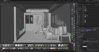 室内场景 客厅模型模型-客厅模型库-Cinema 4D(.c4d)模型下载-cg模型网