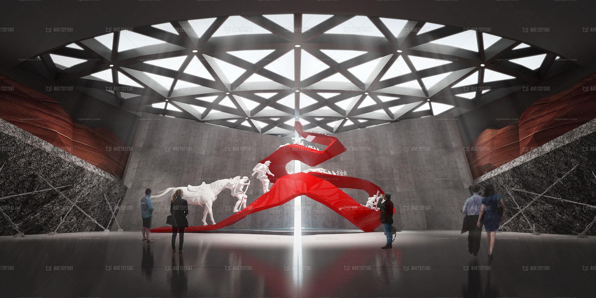 序厅 主题博物馆模型-城市规划展厅模型库-3ds Max(.max)模型下载-cg模型网