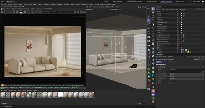 室内场景 沙发模型-客厅模型库-Cinema 4D(.c4d)模型下载-cg模型网