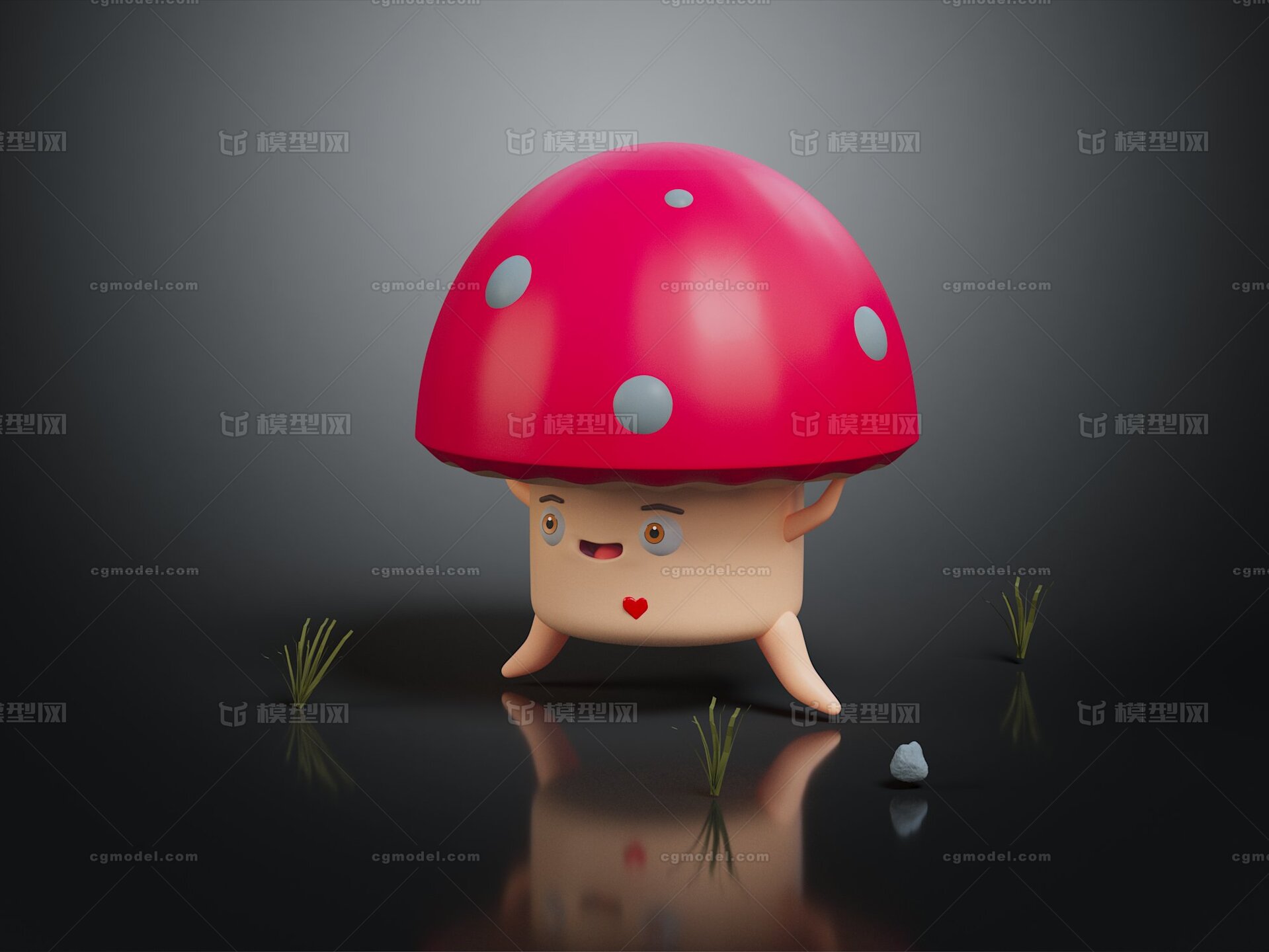 蘑菇人 精灵模型-异形怪物模型库-3ds Max(.max)模型下载-cg模型网