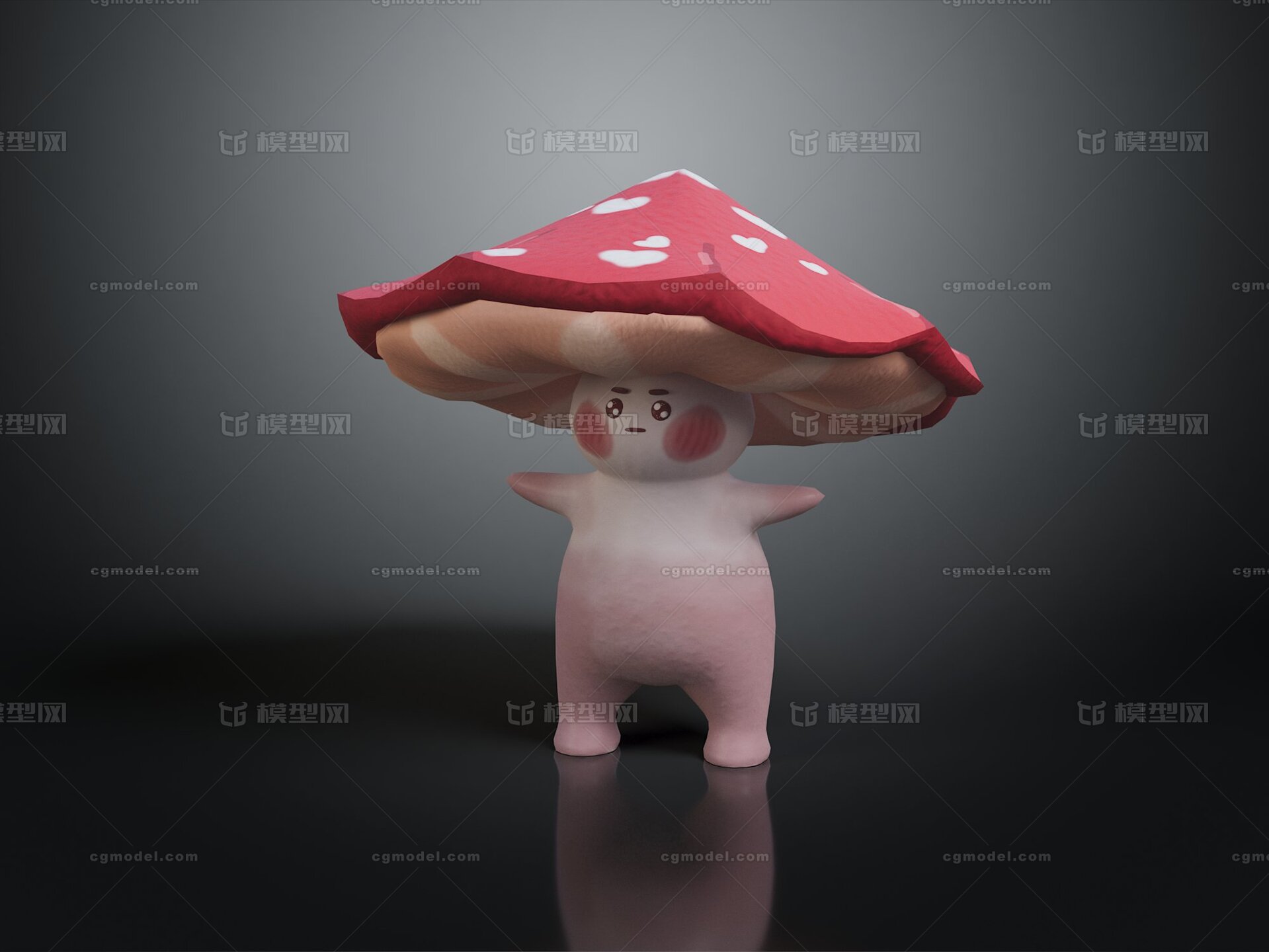 蘑菇人 精灵模型-异形怪物模型库-3ds Max(.max)模型下载-cg模型网