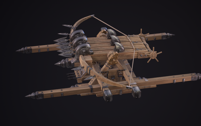 古代攻城弩 弓弩车模型-冷兵器模型库-Blender(.blend)模型下载-cg模型网