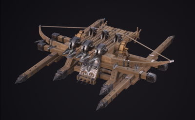 古代攻城弩 弓弩车模型-冷兵器模型库-Blender(.blend)模型下载-cg模型网