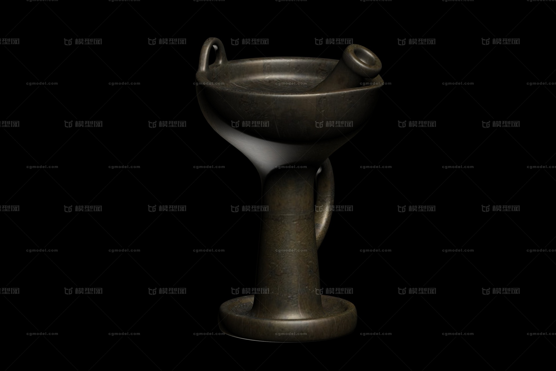 中国古代油灯模型-文物器皿模型库-3ds Max(.max)模型下载-cg模型网