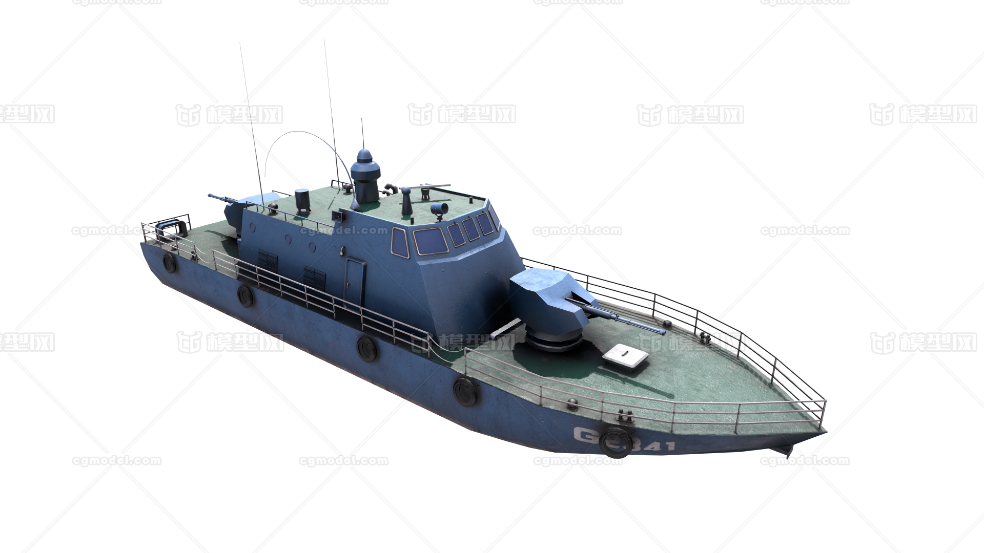 529型侦察艇 军用艇模型-游艇模型库-3ds Max(.max)模型下载-cg模型网