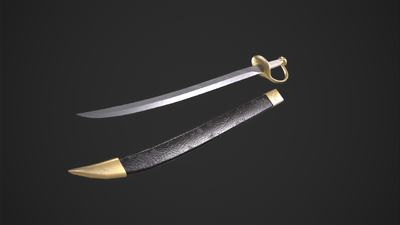 海盗弯刀 武器模型-冷兵器模型库-3ds Max(.max)模型下载-cg模型网