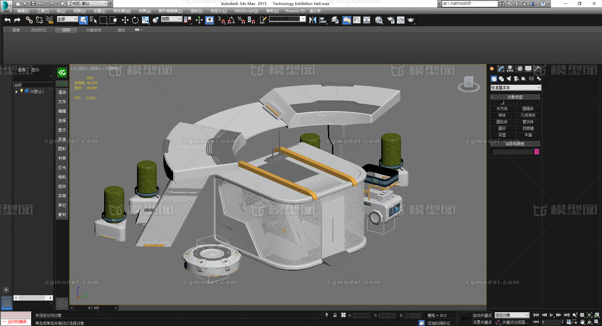 VR设备展厅 高科技展览馆模型-光电技术模型库-3ds Max(.max)模型下载-cg模型网