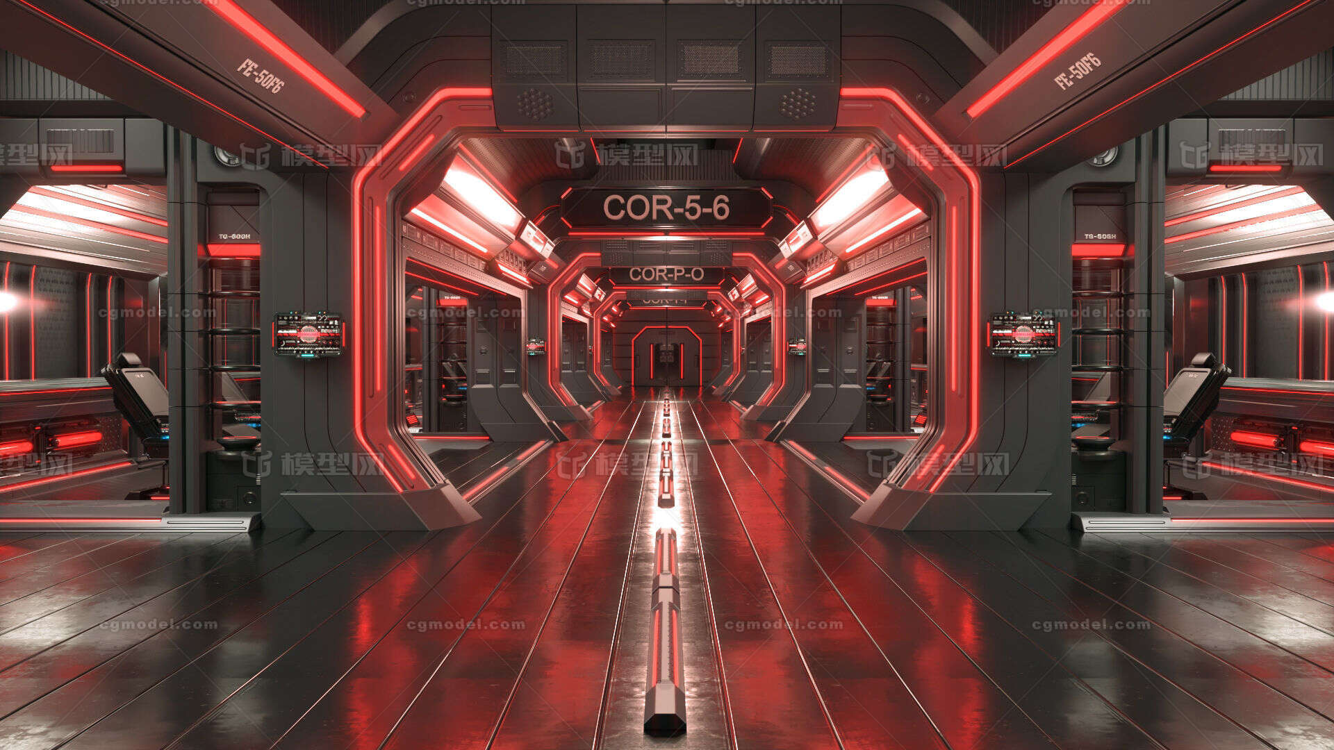 模块化 赛博朋克模型-科幻场景模型库-3ds Max(.max)模型下载-cg模型网
