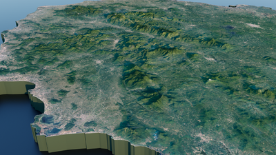 海南岛地形模型 地形山脉模型-自然场景模型库-FBX(.fbx)模型下载-cg模型网