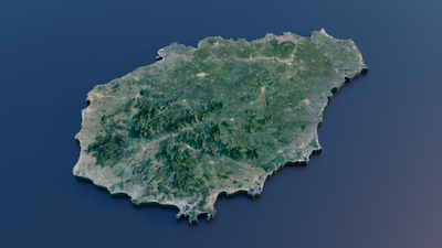 海南岛地形模型 地形山脉模型-自然场景模型库-FBX(.fbx)模型下载-cg模型网