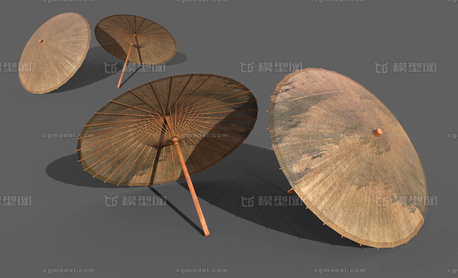 纸伞 中国风油纸伞模型-个人用品模型库-3ds Max(.max)模型下载-cg模型网